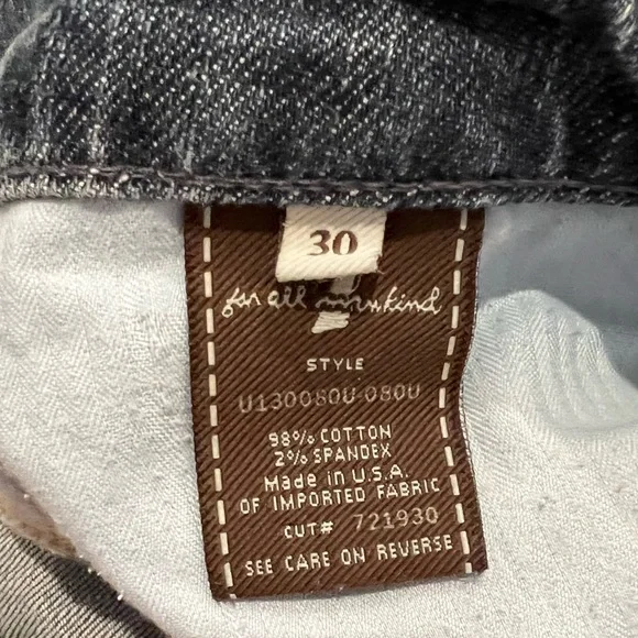 7 For All Mankind 7FAM "A" Pocket Bootcut Wide Flare Leg Jeans Blue Size 30 - Picture 14 of 16